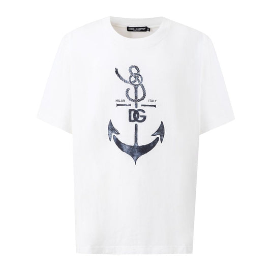 Dolce & Gabbana White Cotton T-Shirt - IT50 | L