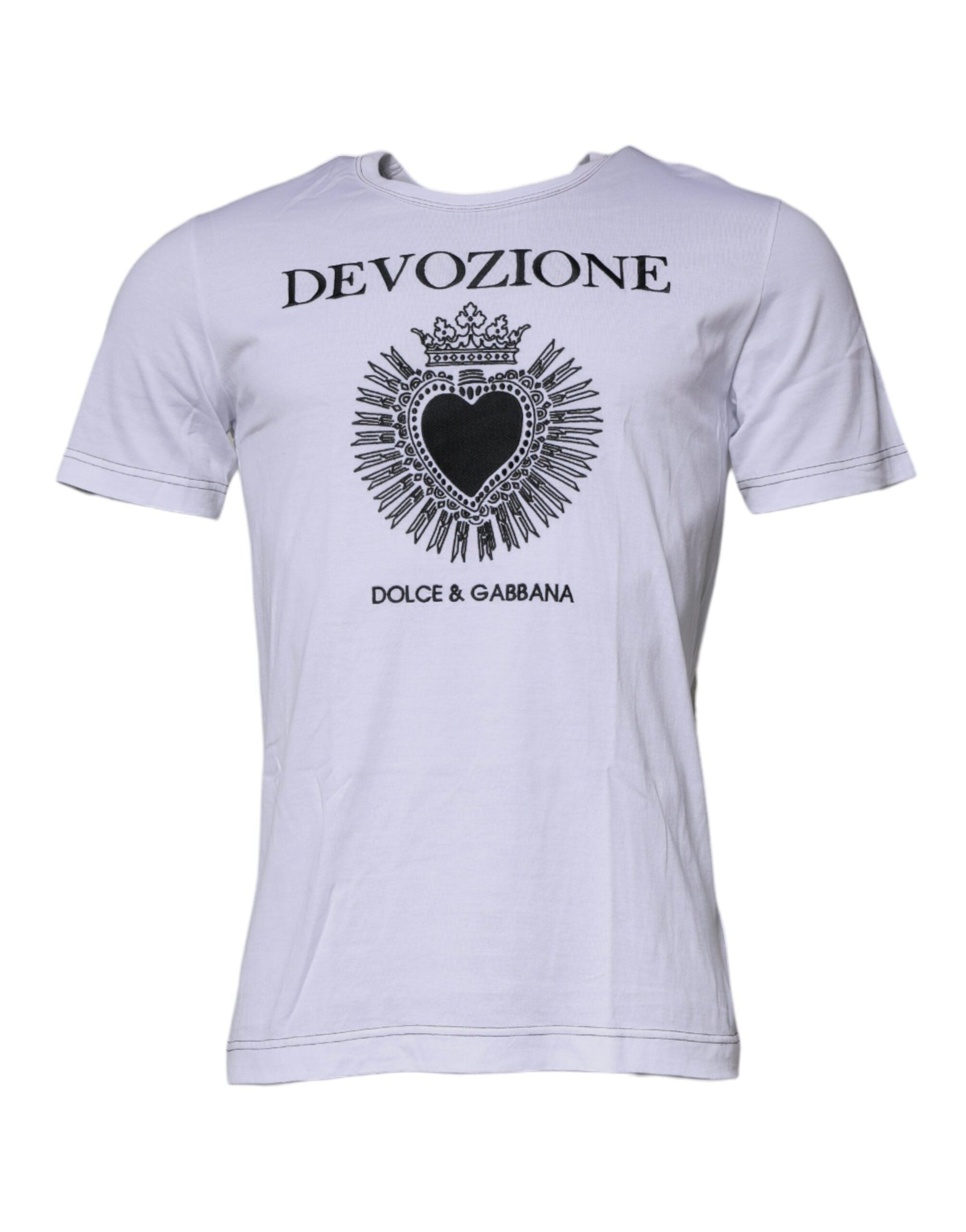 Dolce & Gabbana White Devozione Crew Neck Short Sleeve T-shirt - IT50 | L