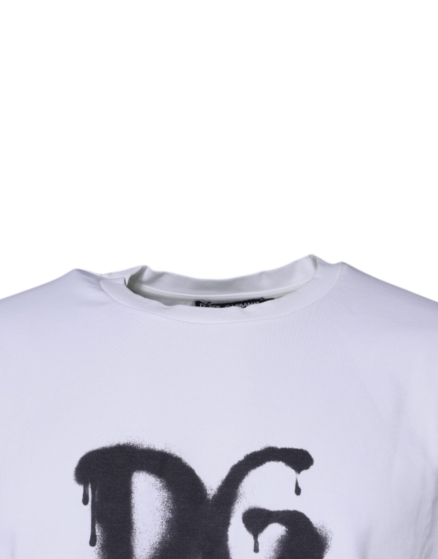 Dolce & Gabbana White DG Logo Cotton Crew Neck T-shirt - IT50 | L