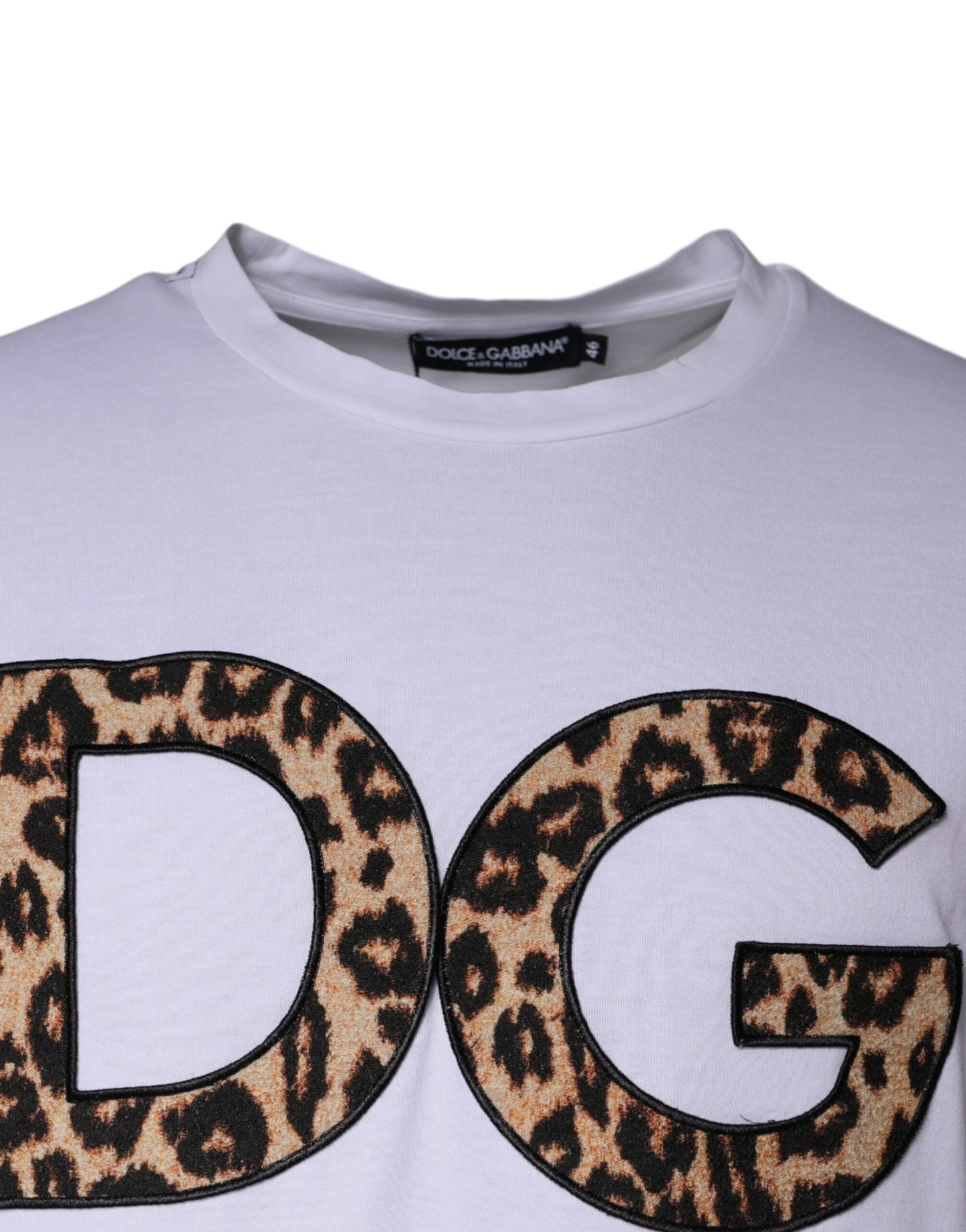 Dolce & Gabbana White DG Logo Cotton Shorts Sleeves T-shirt - IT46 | S