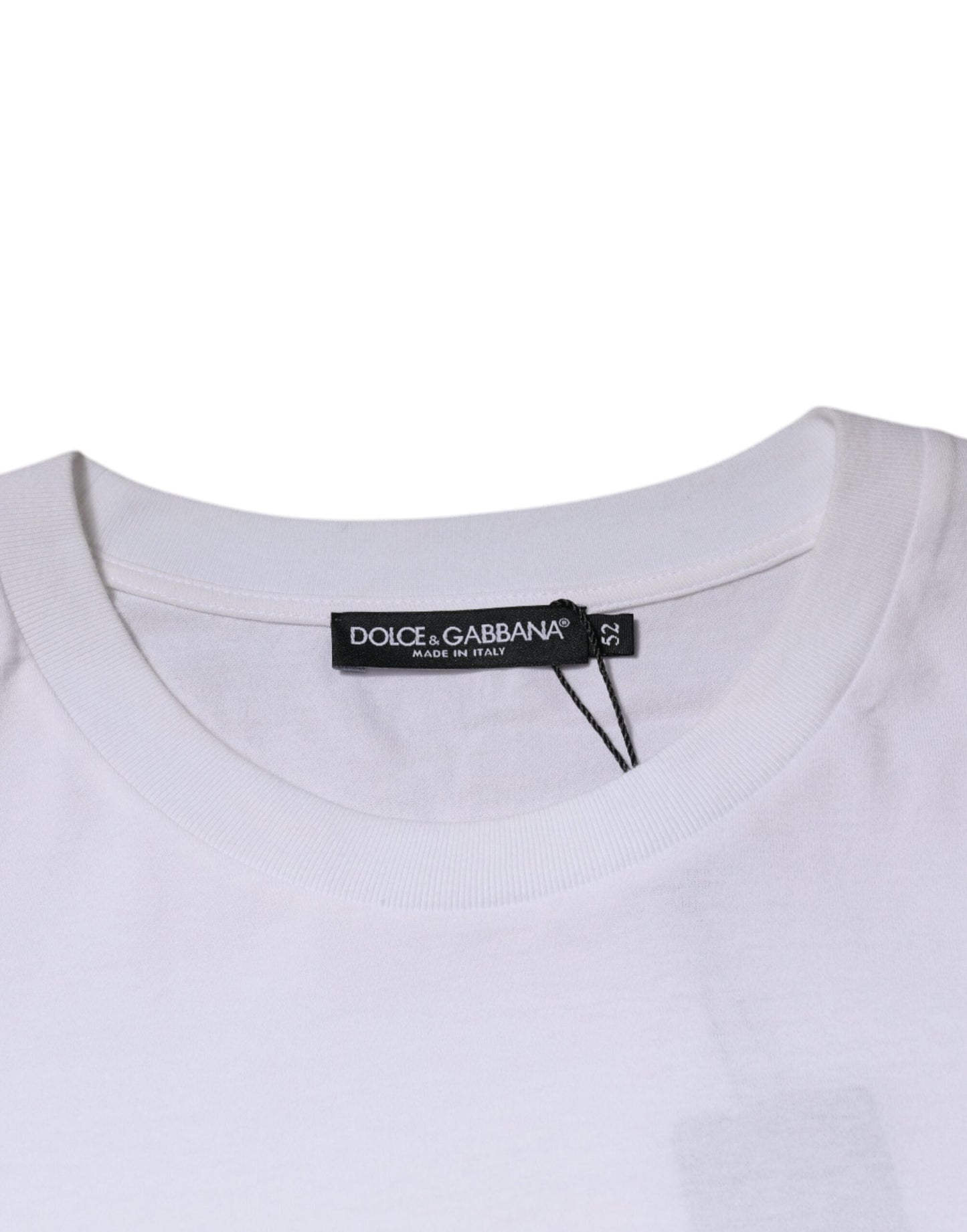 Dolce & Gabbana White DG Milano Cotton Crew Neck T-shirt - IT52 | XL