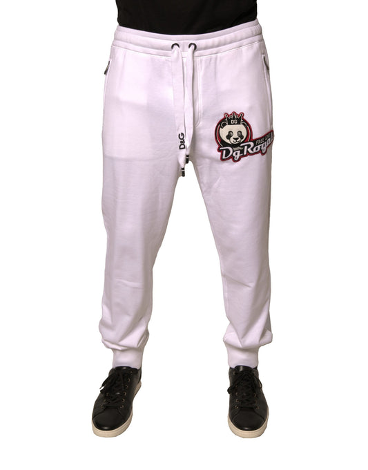 Dolce & Gabbana White DG Royals Jogger Cotton Sweatpants Pants - IT52 | XL