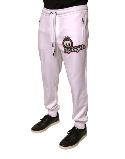 Dolce & Gabbana White DG Royals Jogger Cotton Sweatpants Pants - IT52 | XL