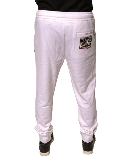 Dolce & Gabbana White DG Royals Jogger Cotton Sweatpants Pants - IT52 | XL