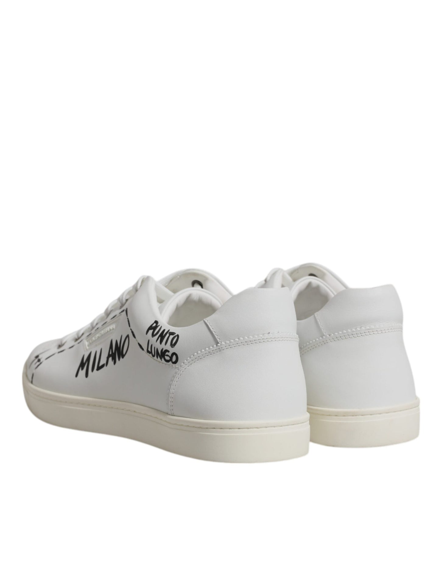 Dolce & Gabbana White Leather Milano Low Top Sneakers Shoes - EU39/US6