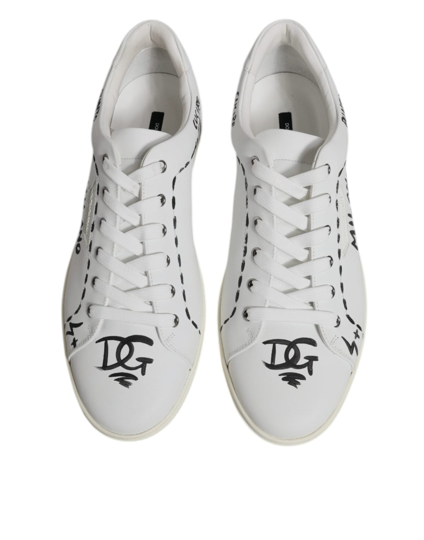 Dolce & Gabbana White Leather Milano Low Top Sneakers Shoes - EU39/US6