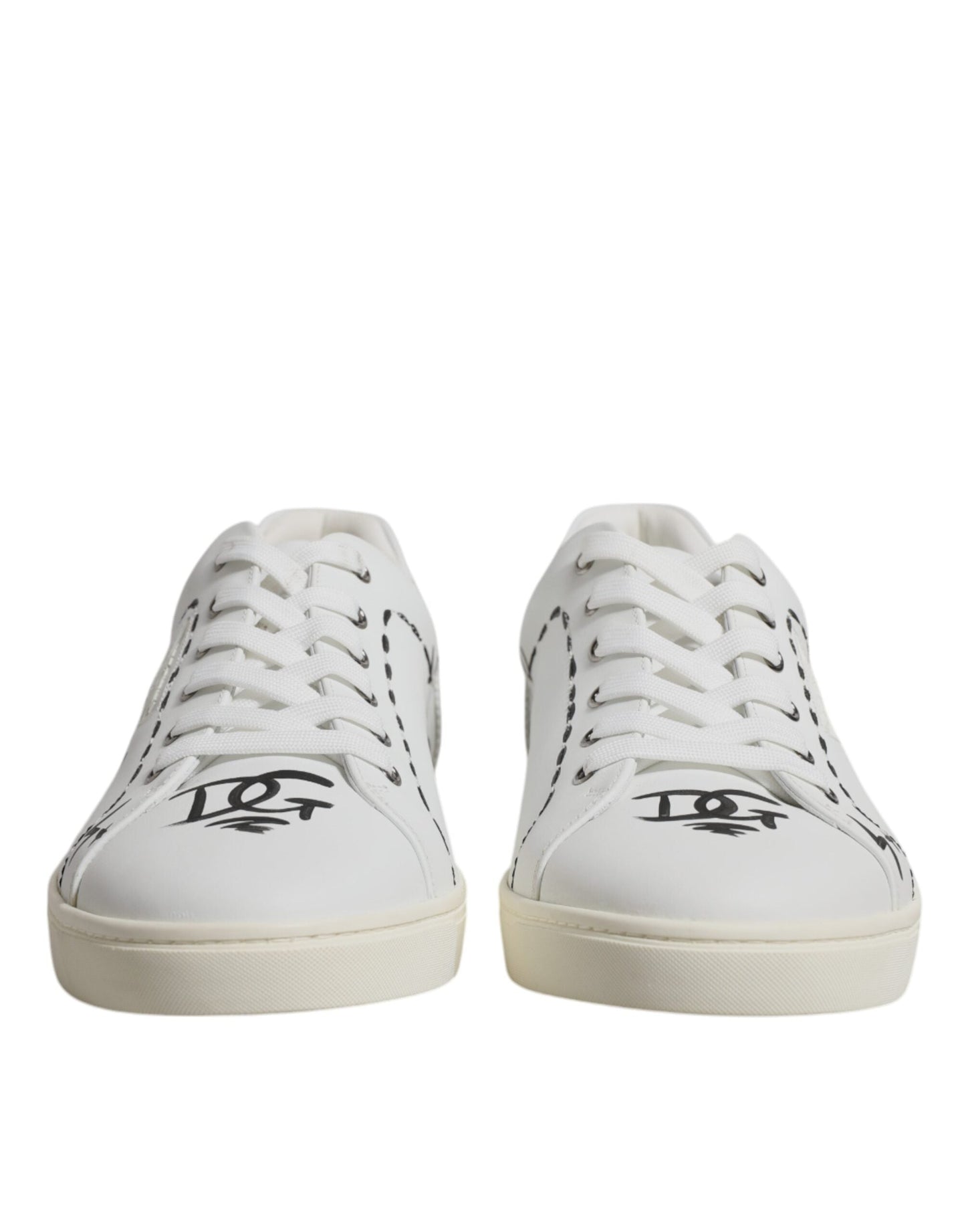 Dolce & Gabbana White Leather Milano Low Top Sneakers Shoes - EU39/US6