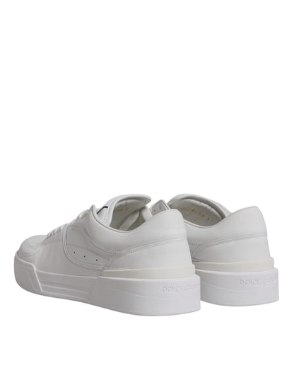 Dolce & Gabbana White Miami Leather Low Top Sneakers Shoes - EU45/US12