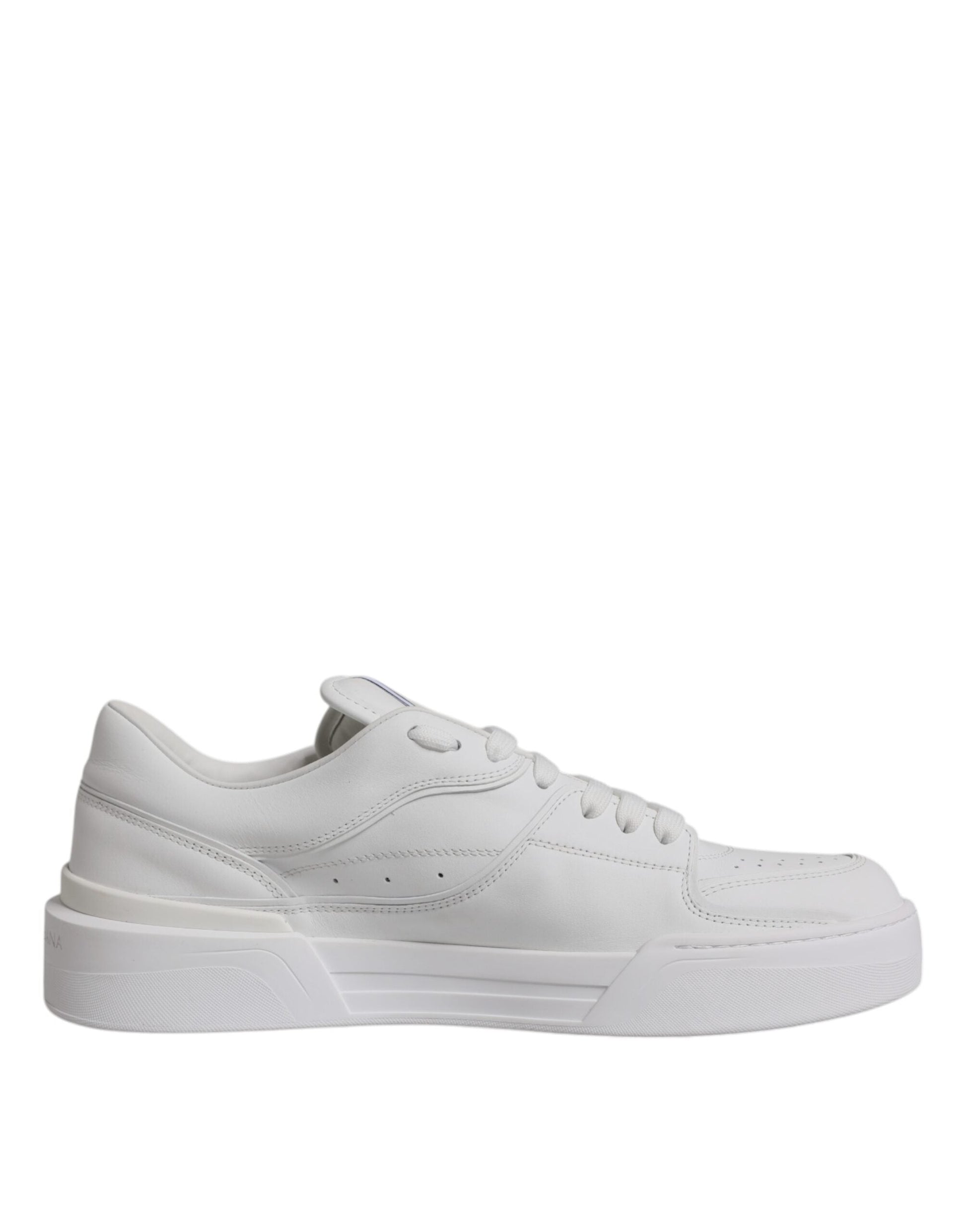 Dolce & Gabbana White Miami Leather Low Top Sneakers Shoes - EU45/US12