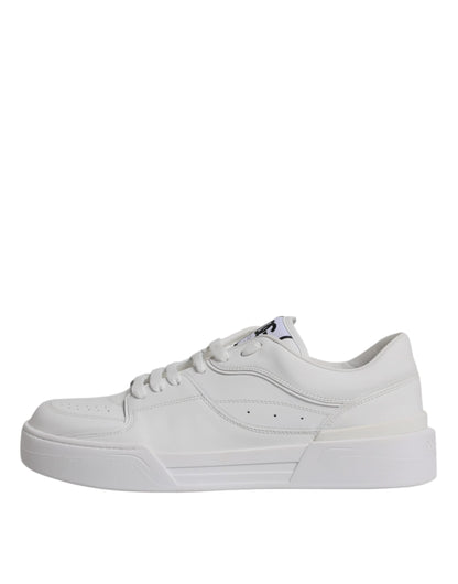 Dolce & Gabbana White Miami Leather Low Top Sneakers Shoes - EU45/US12