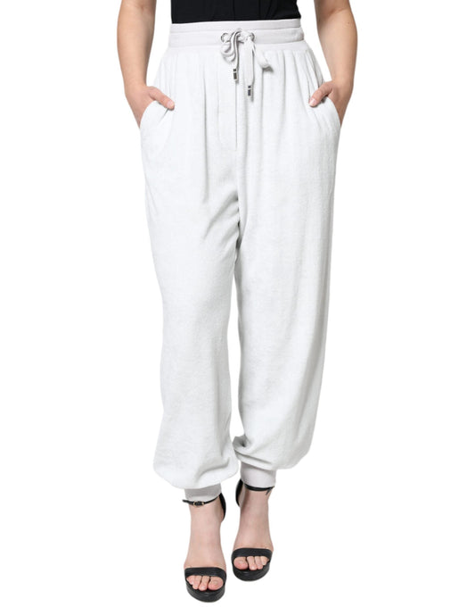 Dolce & Gabbana White Nylon Jogger Sweatpants Pants - IT40|S