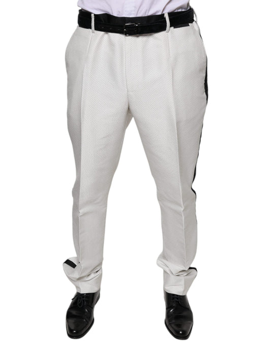 Dolce & Gabbana White Polyester Formal Dress Pants - IT54 | XL