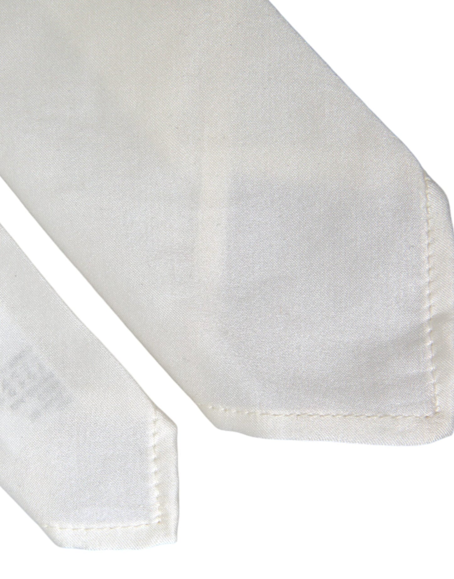 Dolce & Gabbana White Silk Blend Adjustable Tie