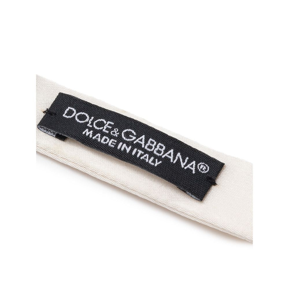 Dolce & Gabbana White Silk Ties & Bowty - One Size