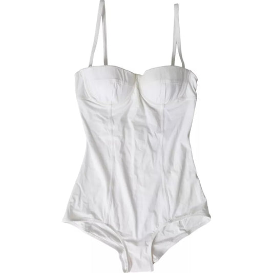 Dolce & Gabbana White Swimsuit One Piece Women Beachwear Bikini - IT4 | L