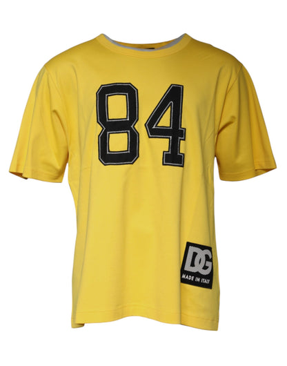 Dolce & Gabbana Yellow Crew Neck Short Sleeves T-shirt - IT56 | XXL