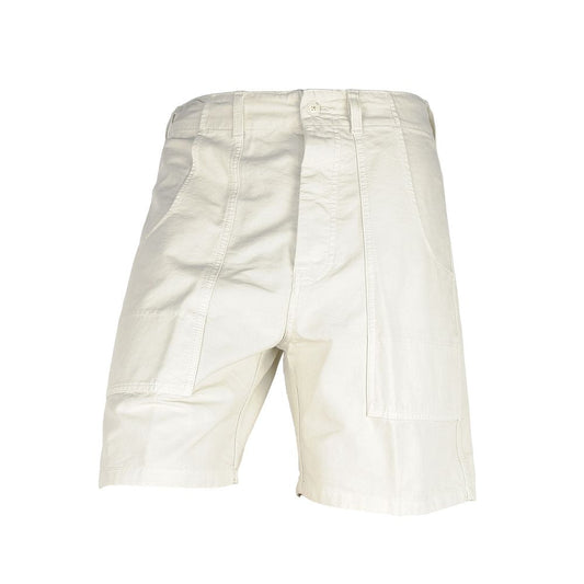 Don The Fuller White Cotton Men’s Bermuda Shorts