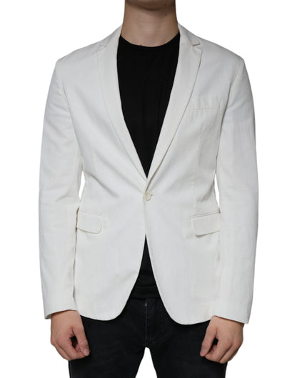 Dondup White Single Breasted One Button Dress Formal Blazer - IT50 | L