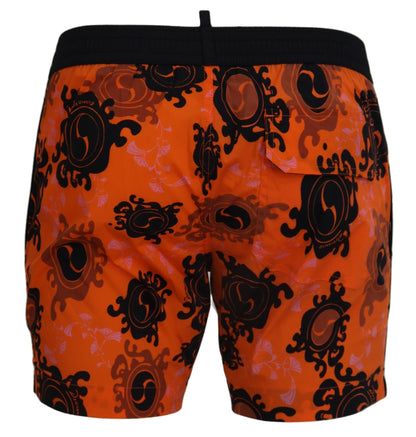 Dsquared² Chic Orange Swim Shorts Boxer for Men - IT48 | M