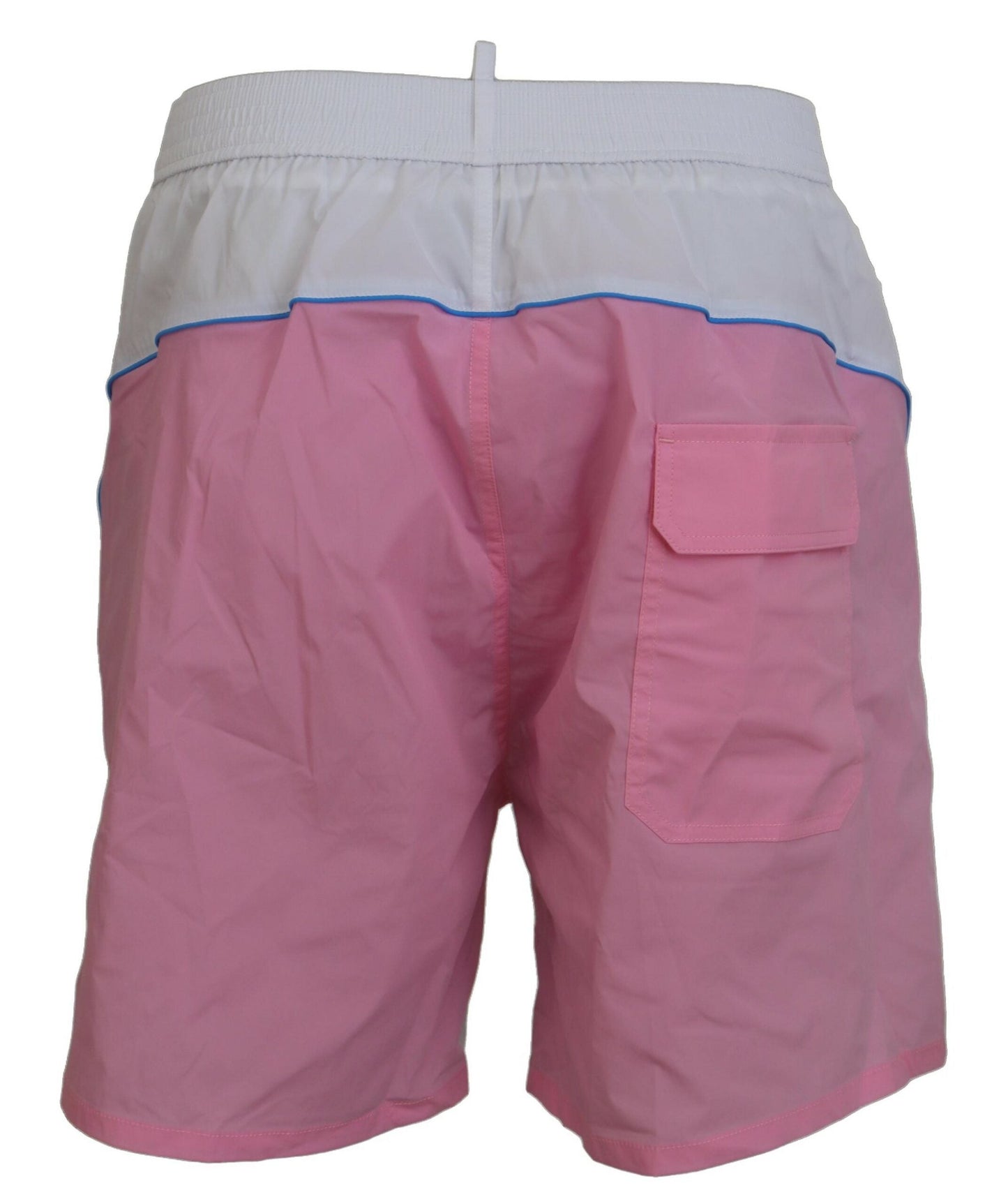 Dsquared² Chic White & Pink Print Swim Shorts - IT48 | M