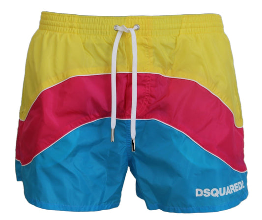 Dsquared² Exclusive Multicolor Swim Shorts Boxer - IT48 | M