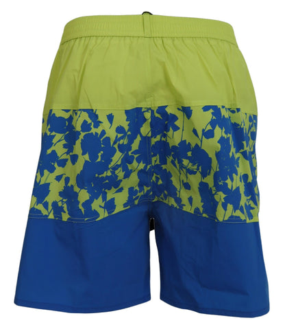 Dsquared² Exquisite Blue Green Swim Shorts Boxer - IT48 | M