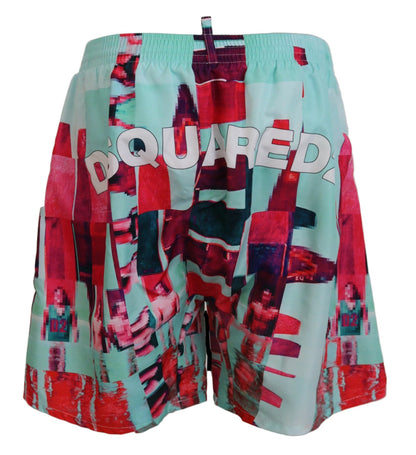 Dsquared² Multicolor Printed Swim Shorts Boxer - IT48 | M