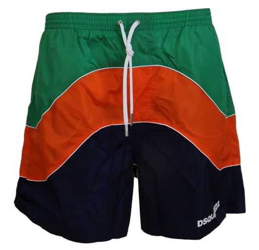 Dsquared² Multicolor Printed Swimshorts Boxer - IT48 | M