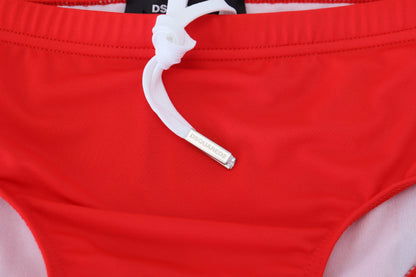 Dsquared² Red ICON Print Swim Briefs - IT48 | M