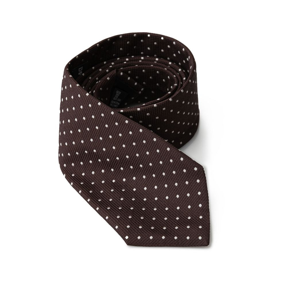 Emporio Armani Brown Silk Ties & Bowty - One Size