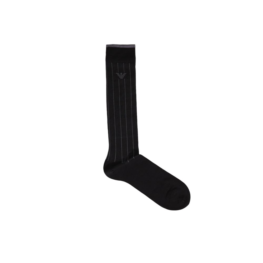 Emporio Armani Underwear Black Cotton Sock - One Size