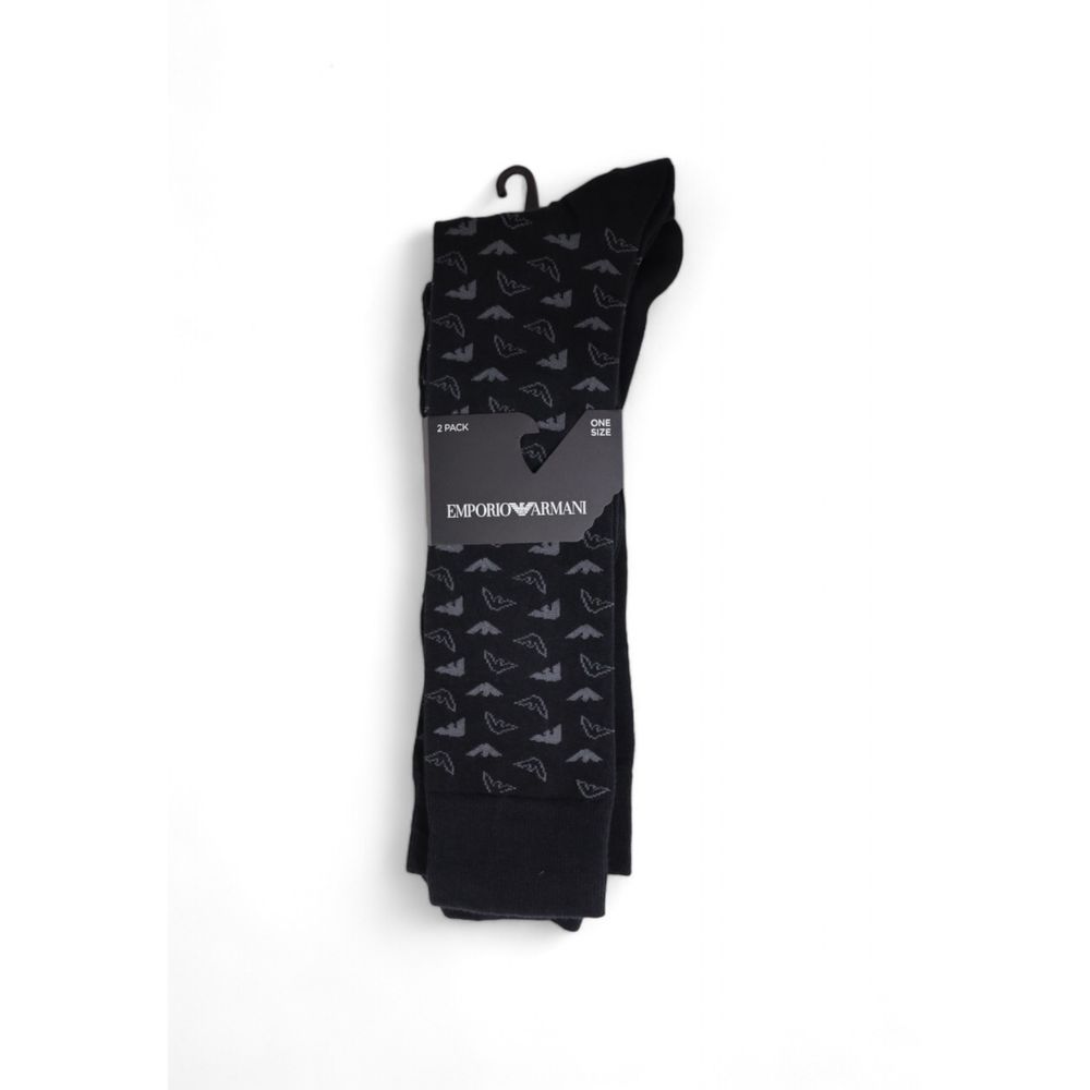 Emporio Armani Underwear Black Cotton Sock - One Size