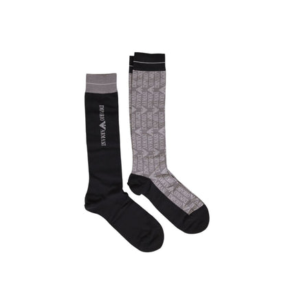 Emporio Armani Underwear Black Cotton Sock - One Size