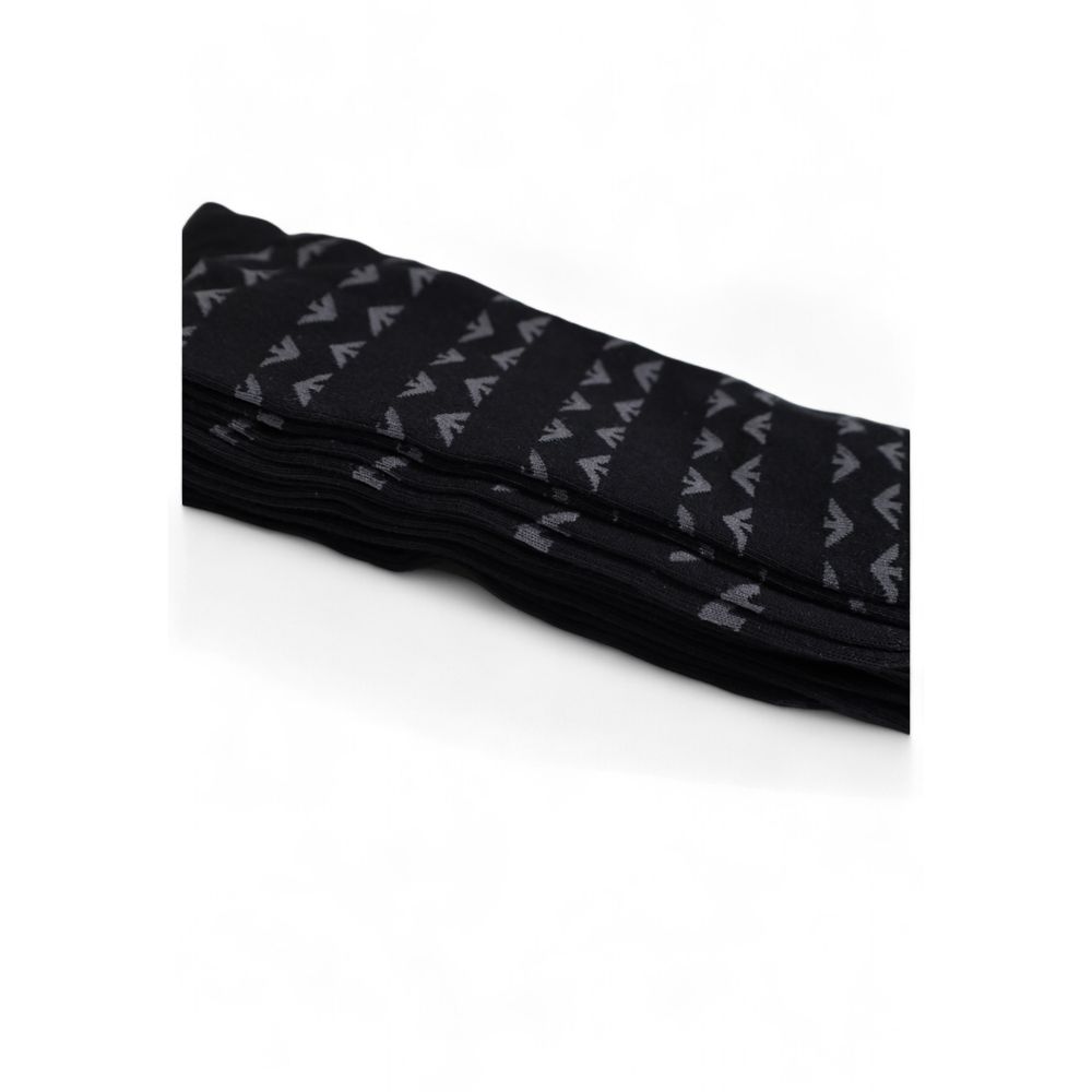 Emporio Armani Underwear Black Cotton Sock - One Size