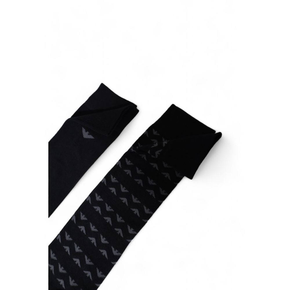 Emporio Armani Underwear Black Cotton Sock - One Size