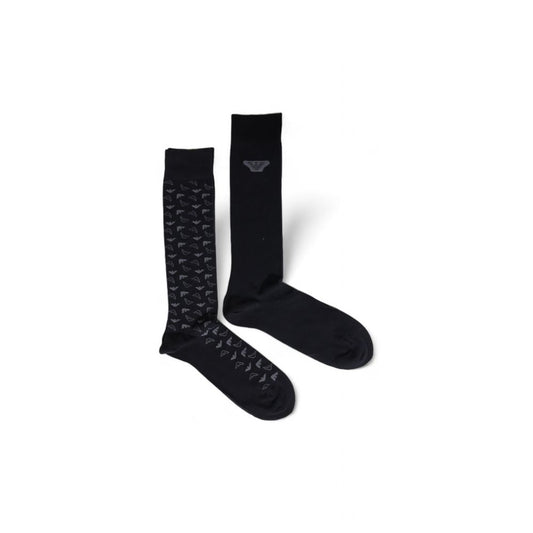 Emporio Armani Underwear Black Cotton Sock - One Size