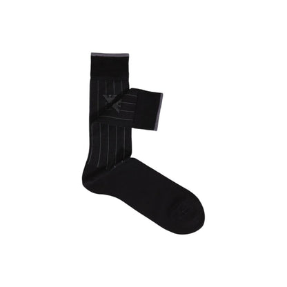 Emporio Armani Underwear Black Cotton Sock - One Size