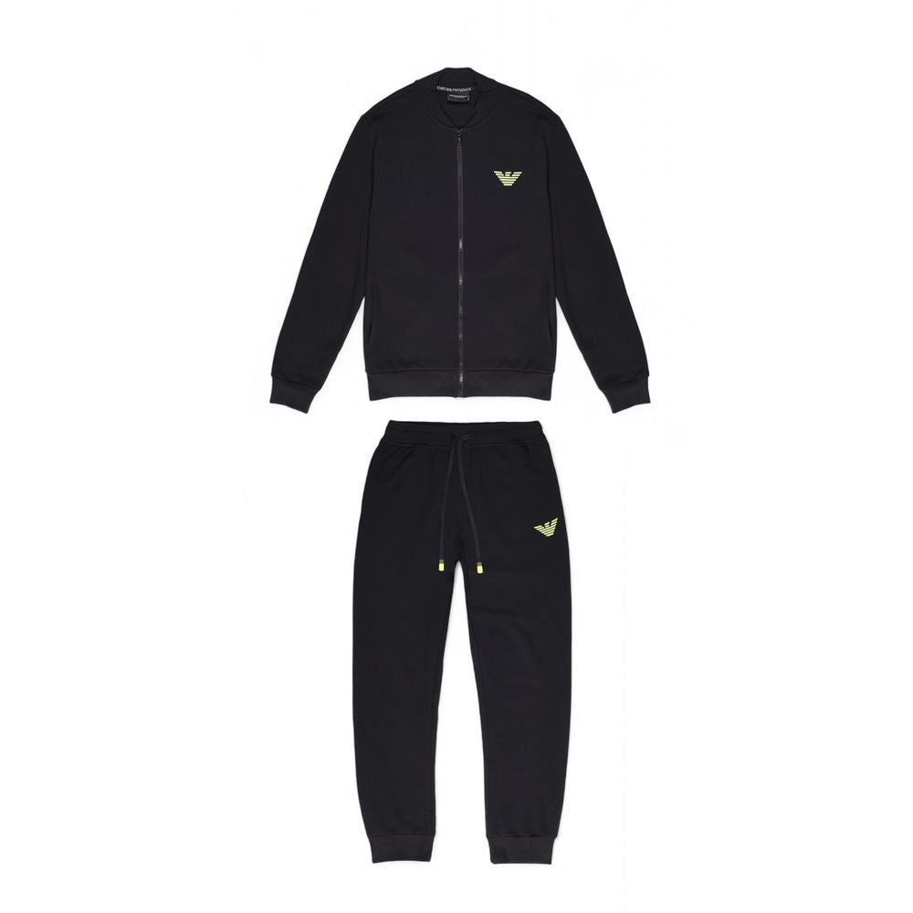 Emporio Armani Underwear Black Cotton Sweatsuit - IT44 | S