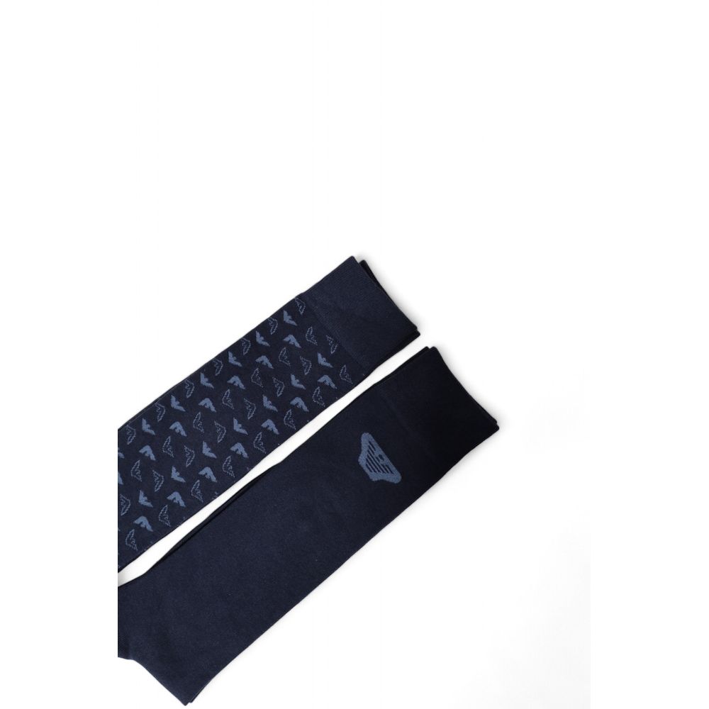 Emporio Armani Underwear Blue Cotton Sock - One Size