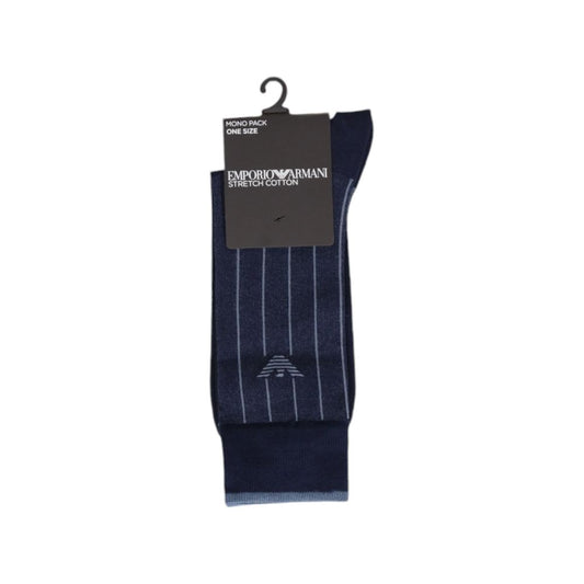 Emporio Armani Underwear Blue Cotton Sock - One Size