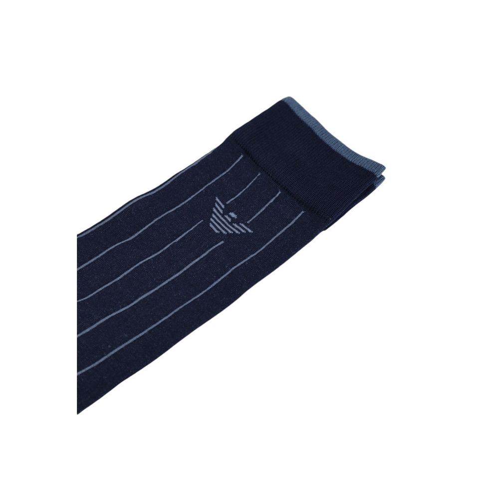 Emporio Armani Underwear Blue Cotton Sock - One Size