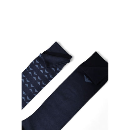 Emporio Armani Underwear Blue Cotton Sock - One Size