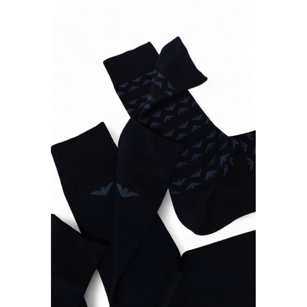 Emporio Armani Underwear Blue Cotton Sock - One Size