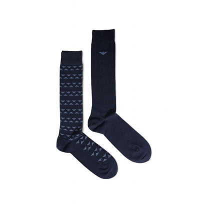 Emporio Armani Underwear Blue Cotton Sock - One Size