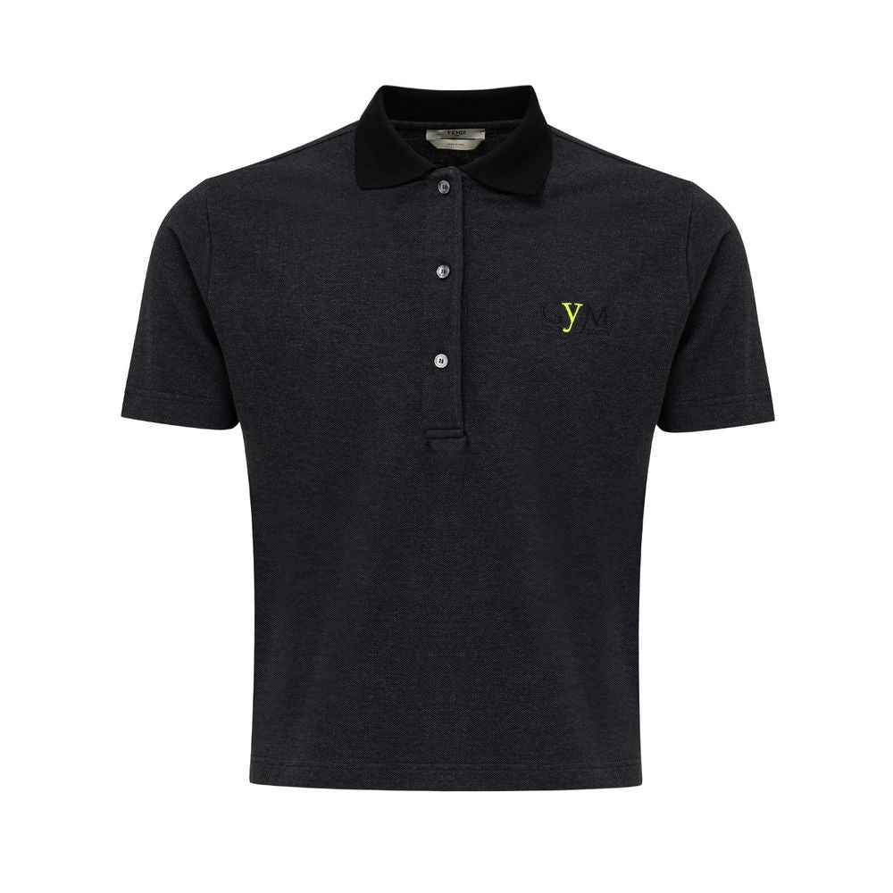 Fendi Black Cotton Polo Shirt - IT40 | M