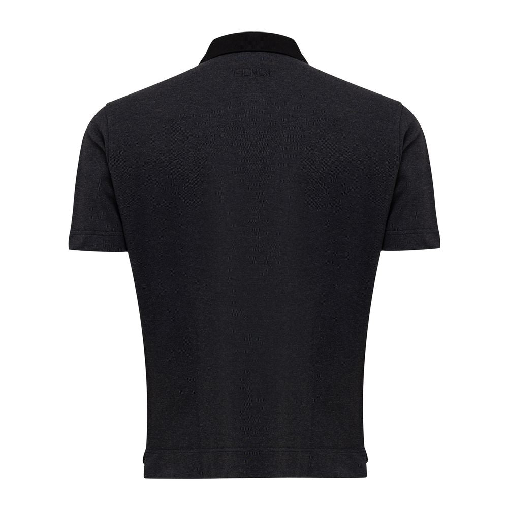 Fendi Black Cotton Polo Shirt - IT40 | M