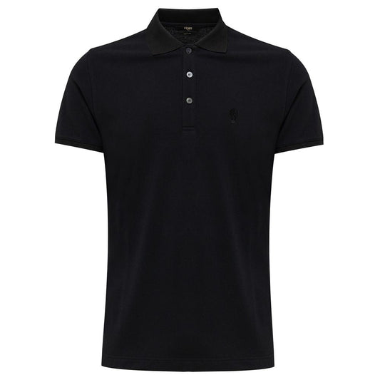 Fendi Black Cotton Polo Shirt - IT48 | M