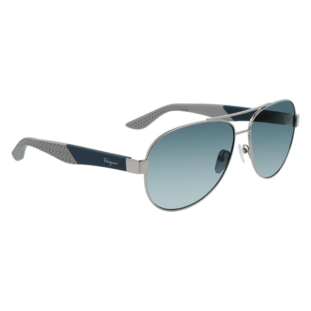 Ferragamo Gray Metal Sunglasses