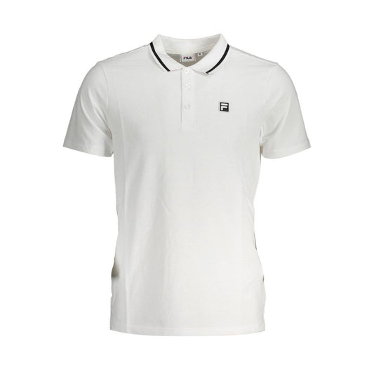 Fila Chic White Cotton Polo with Contrast Detailing - S