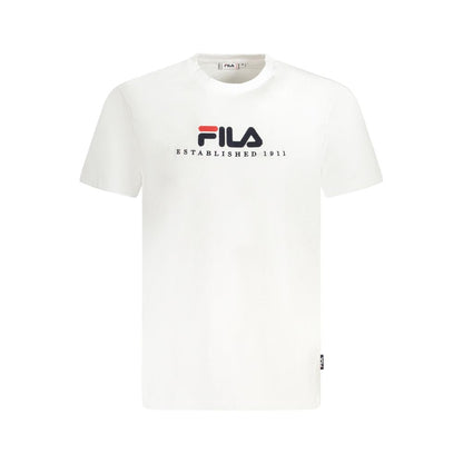 Fila White Cotton Unisex T-Shirt